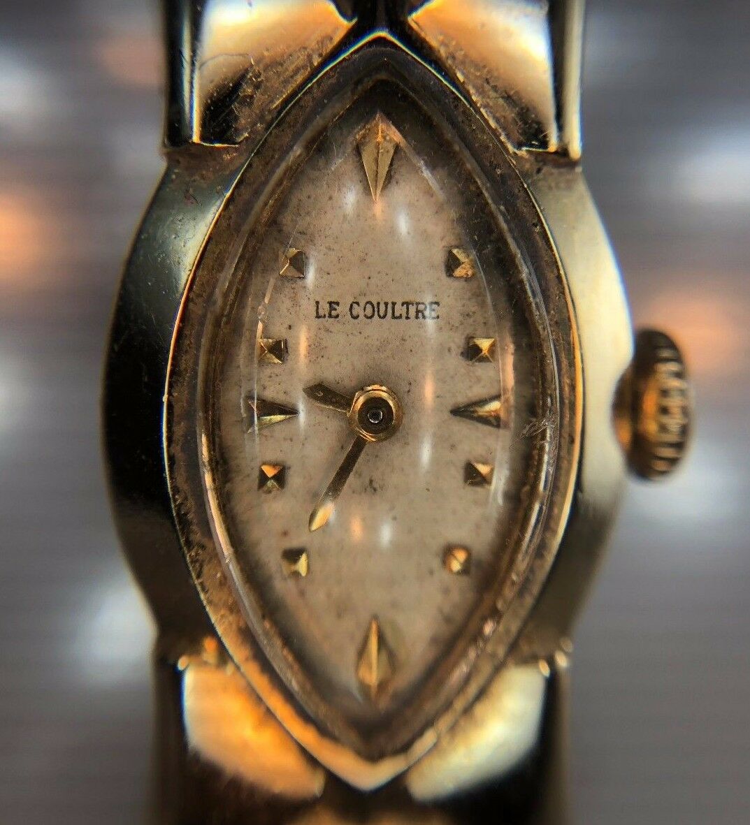 Vintage Antique Art Deco Jaeger Le Coultre 14k Yellow Gold Small Ladies Watch