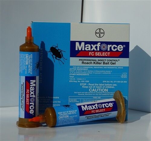 Maxforce Select  Roach Killer Bait Gel Tubes Kill Cockroach W/plunger & Tip