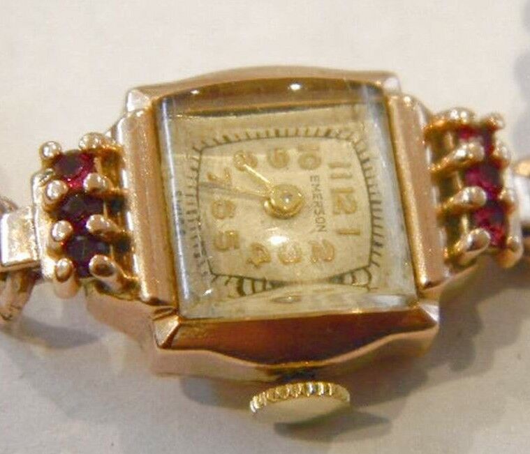 Antique  Ladies Watch, Emerson  14k 14 Karat Solid Gold  Case