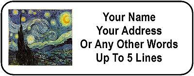 30 Van Gogh Starry Night Personalized Address Labels